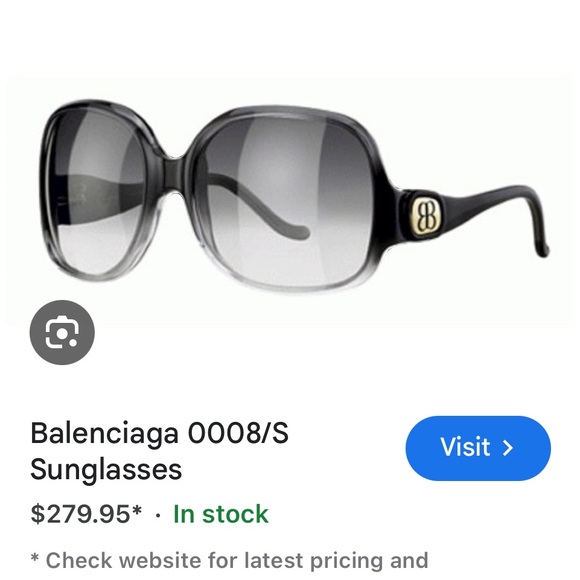 BALENCIAGA WOMEN SUNGLASSES WITH CASE. Style BL 0008/S 04 100% Authentic EUC - Picture 2 of 11